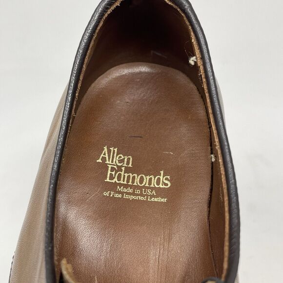Allen Edmonds Fort Collins Plain Toe Derby Shoes Mens 9.5 D Brown Leather Dress main image 12